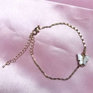 White Butterfly Bracelet